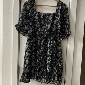 NWT Francesca’s Black Floral Dress